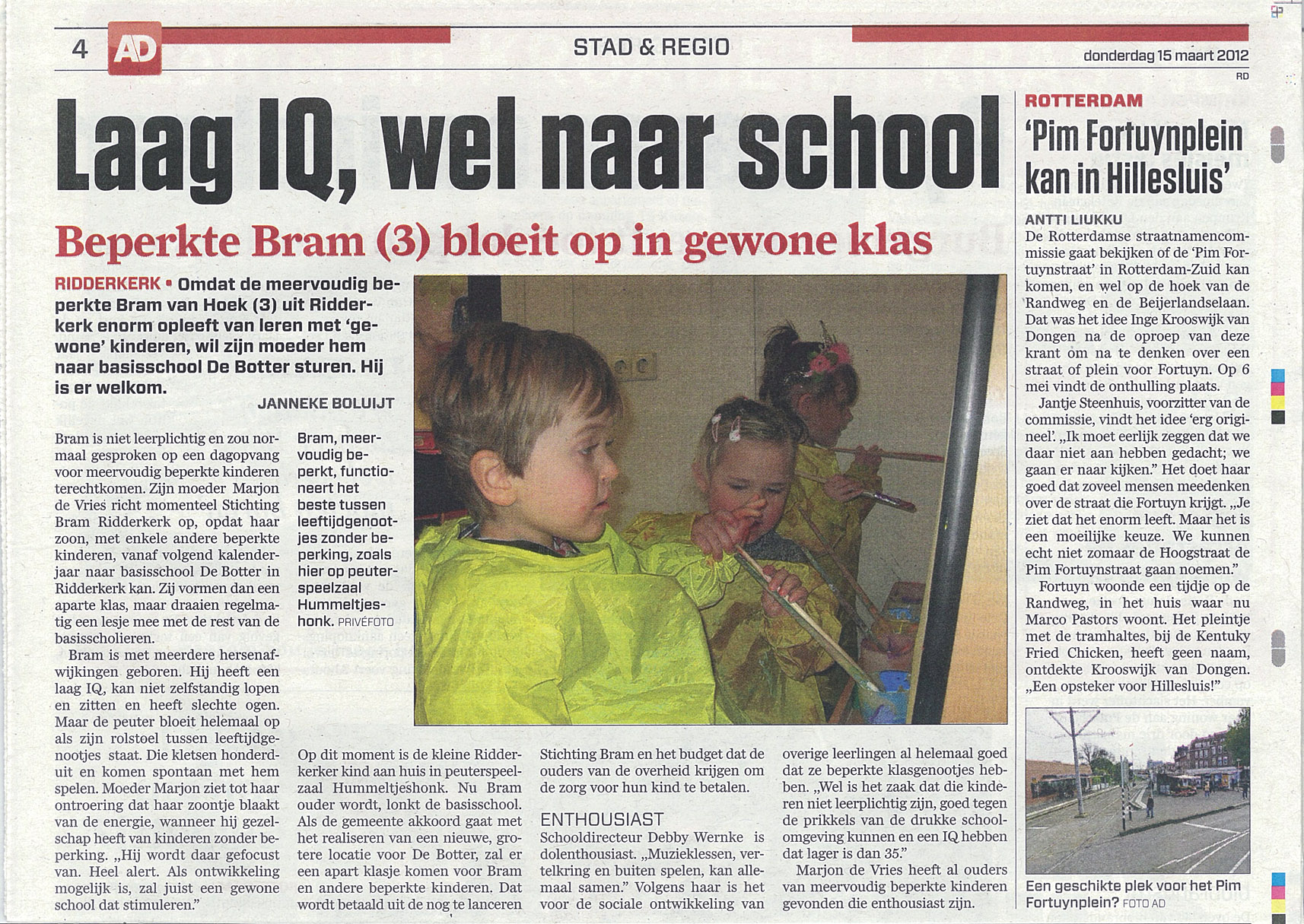 Laag IQ, wel naar school