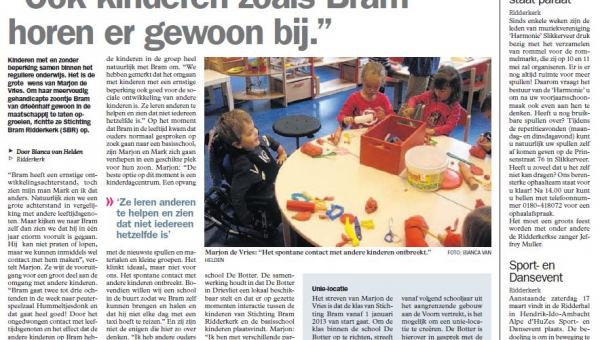 'Ook kinderen zoals Bram horen er gewoon bij.'